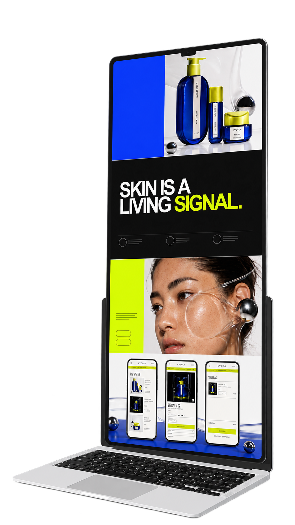 Dijital bakım deneyimi — Skin is a living signal.